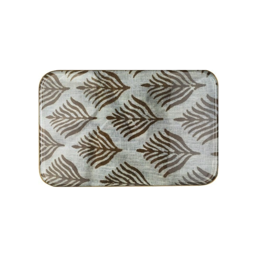 Warm Blue Enameled Trays