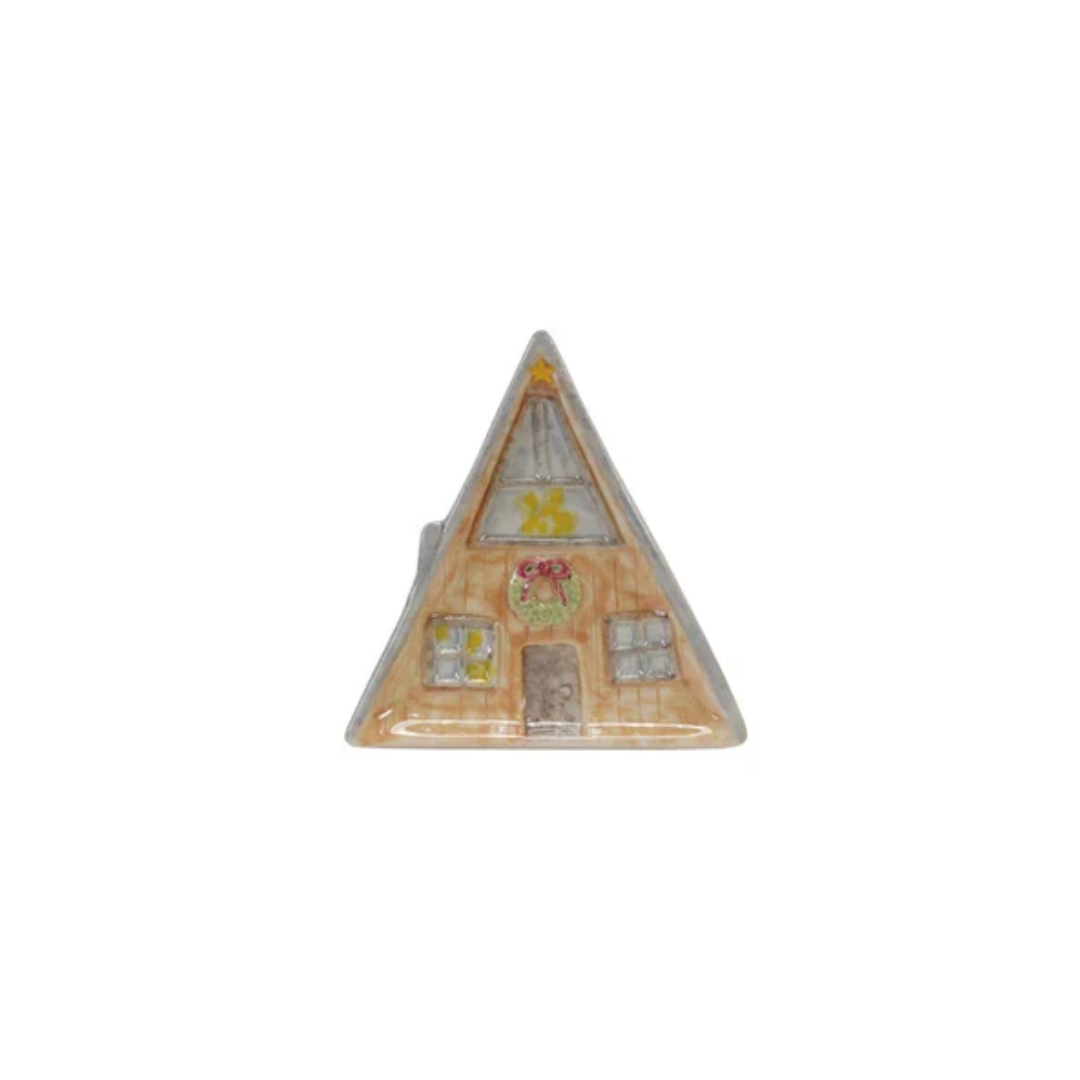Stoneware Holiday House Dish