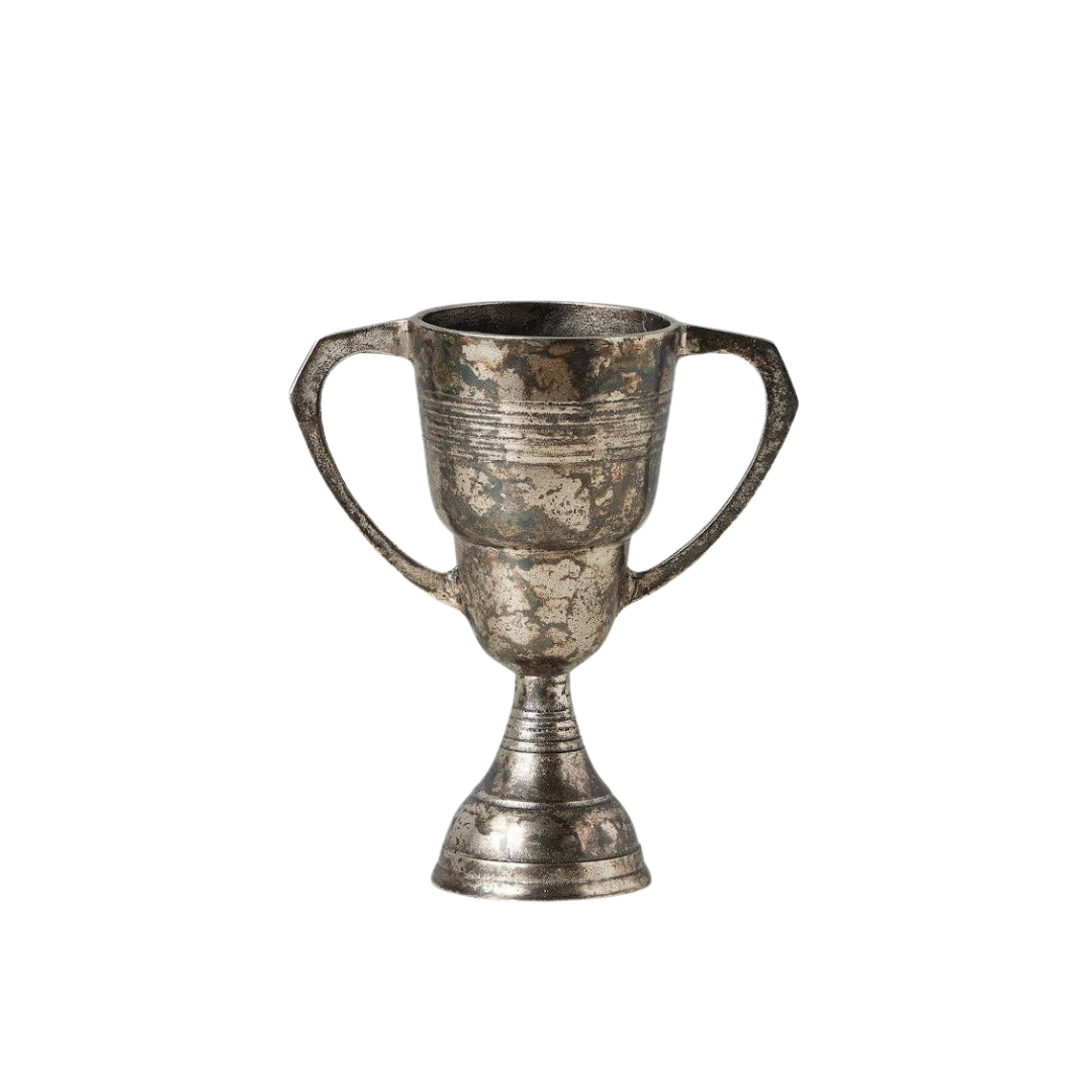 Distressed Silver Vintage Trophy Cup