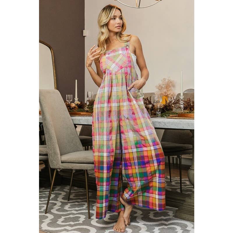 Dip Dye Effect Bleached Vintage Overalls