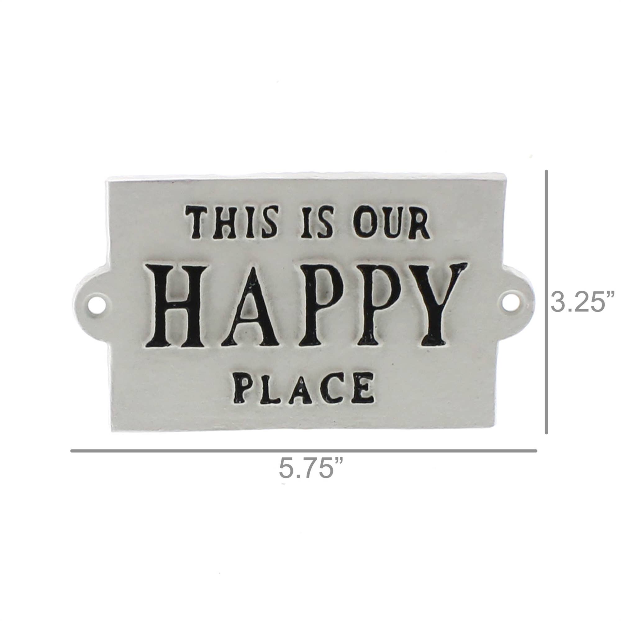 Happy Place Cast Iron Sign