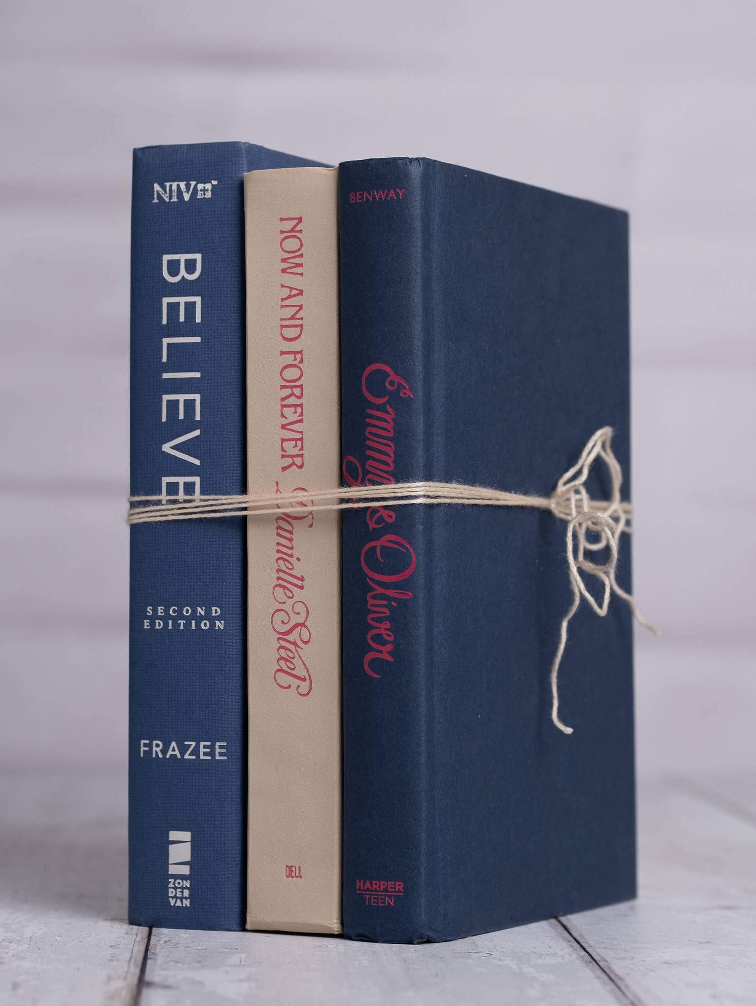 Set of 3 Decorative Books - Blue Tones