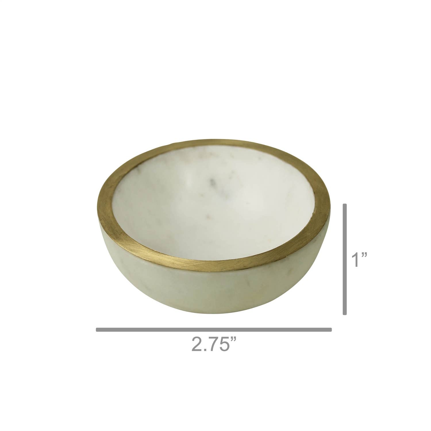 Marble Bowl with Brass Edge