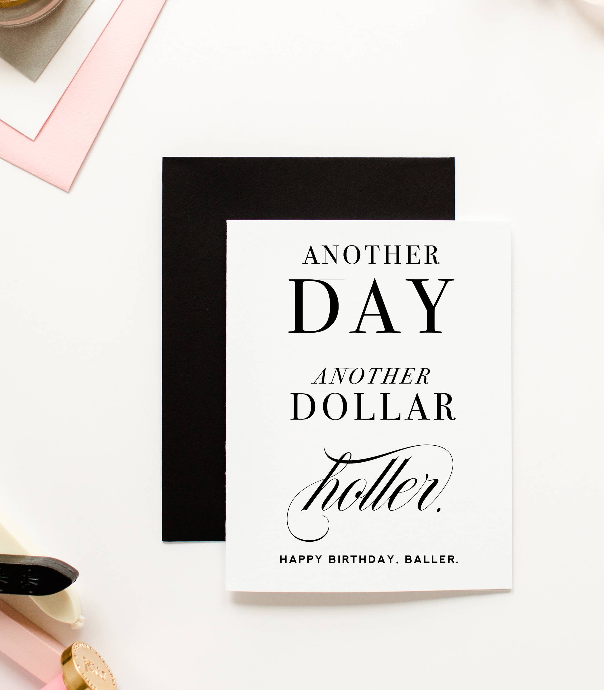 Another Day Another Dollar, Baller Birthday Greeting Card