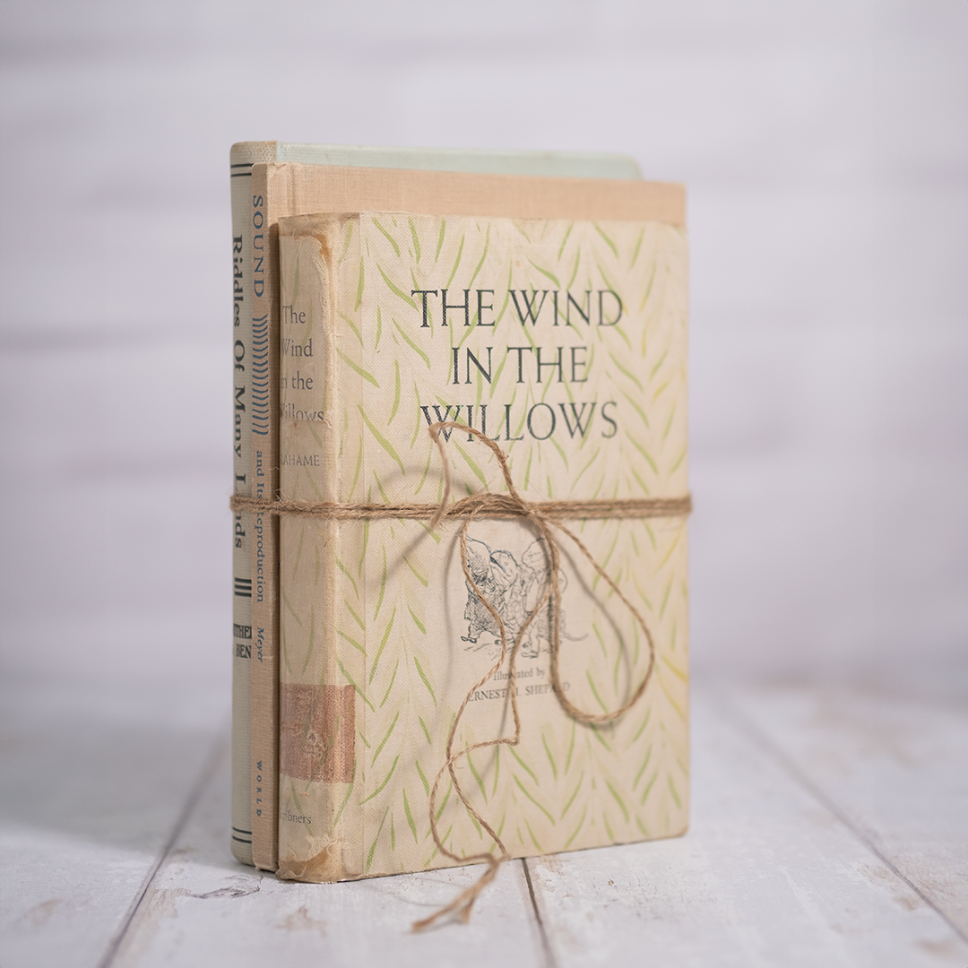 Set of 3 Vintage Books - Neutral Tones