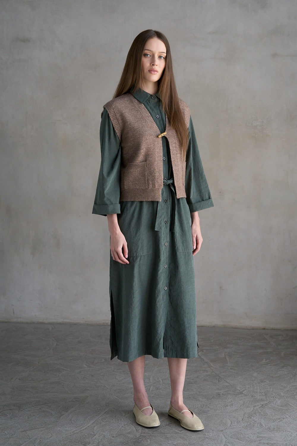 Toggle Button Sweater Vest