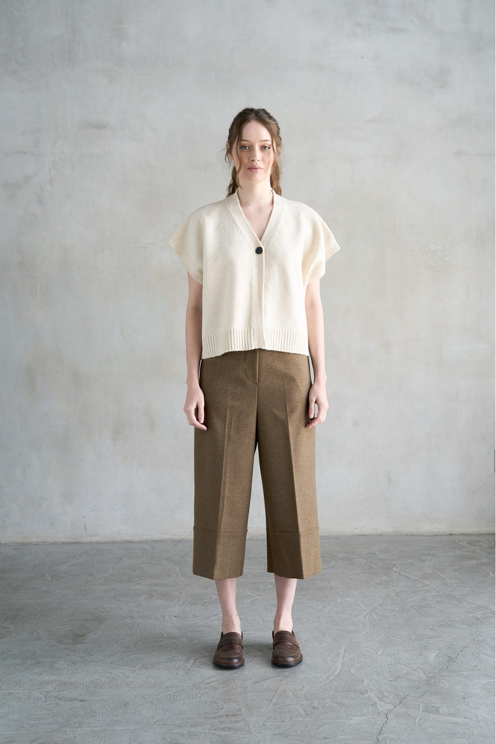 Single Button Sweater Vest