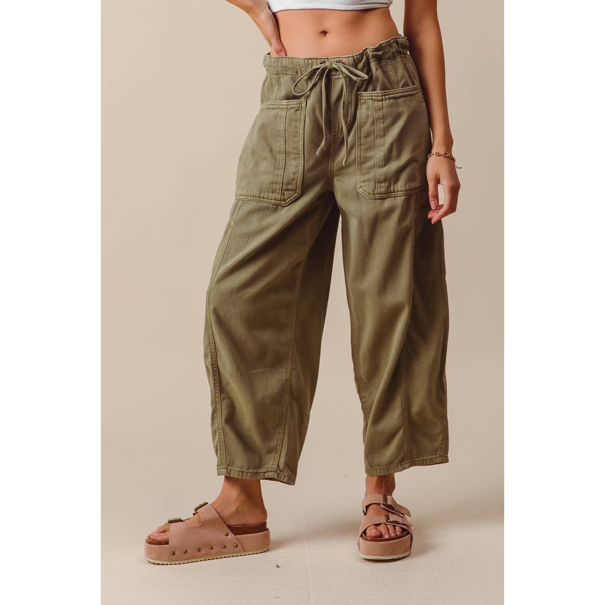 Wide Leg Drawstring Pants