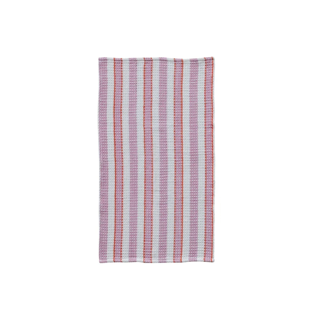 Cotton Waffle Weave Striped Tea Towel