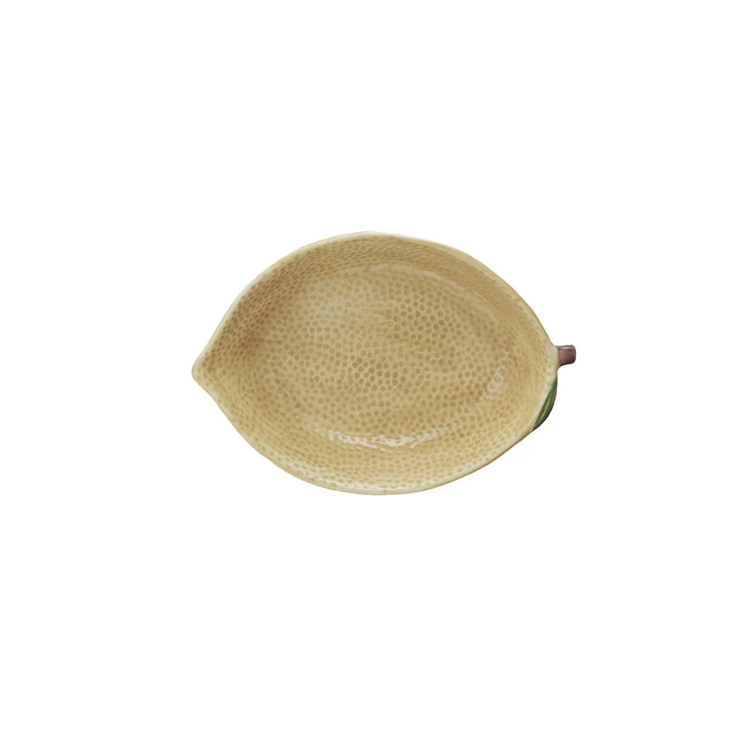 Hand-Painted Stoneware Lemon Shaped Bowls
