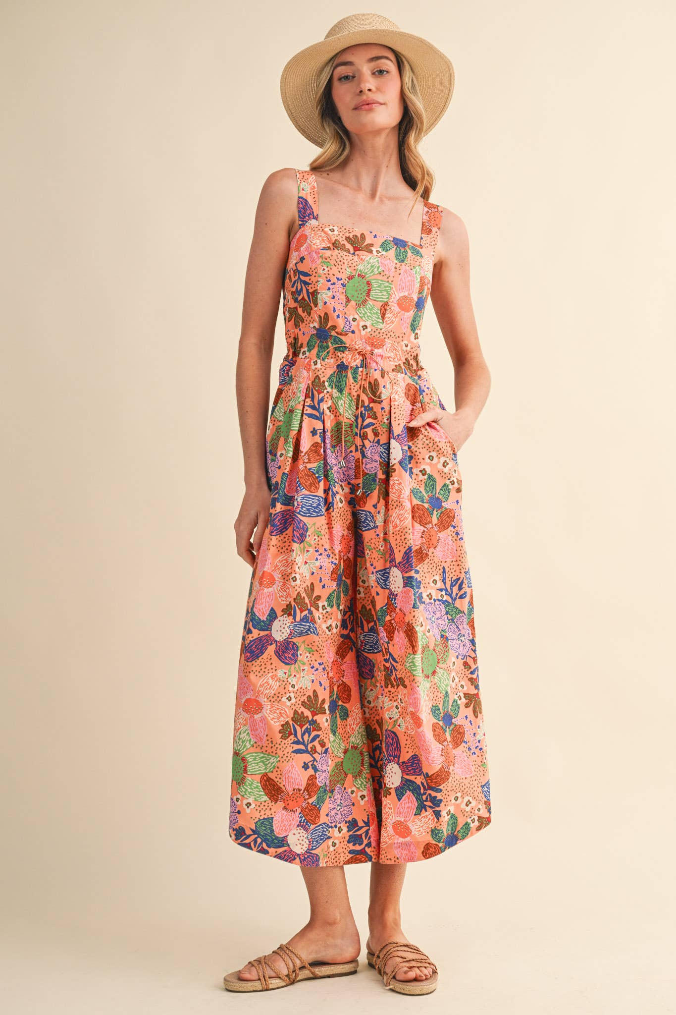Floral Wide Leg Jumpsuit