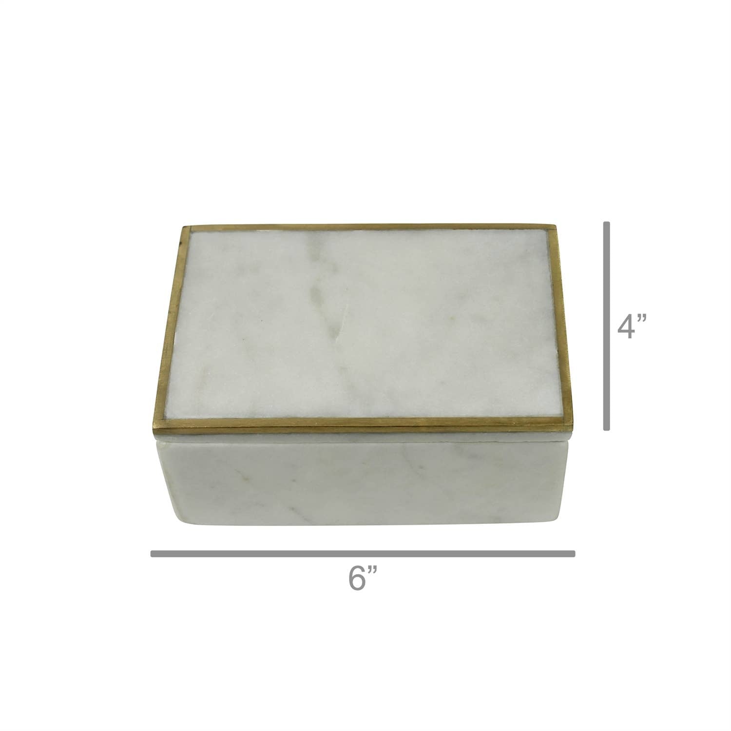 Marble Box with Brass Edge
