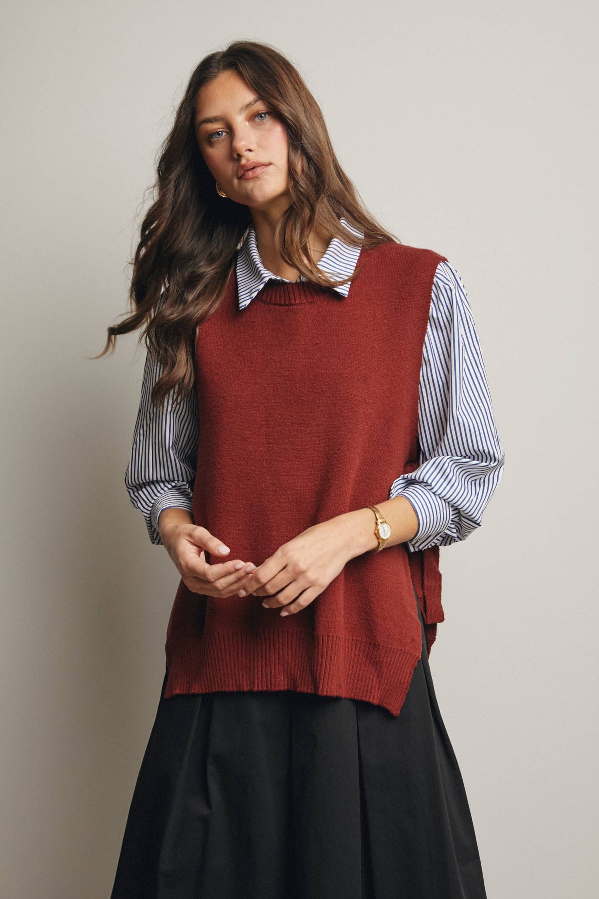 Side Tie Knit Vest