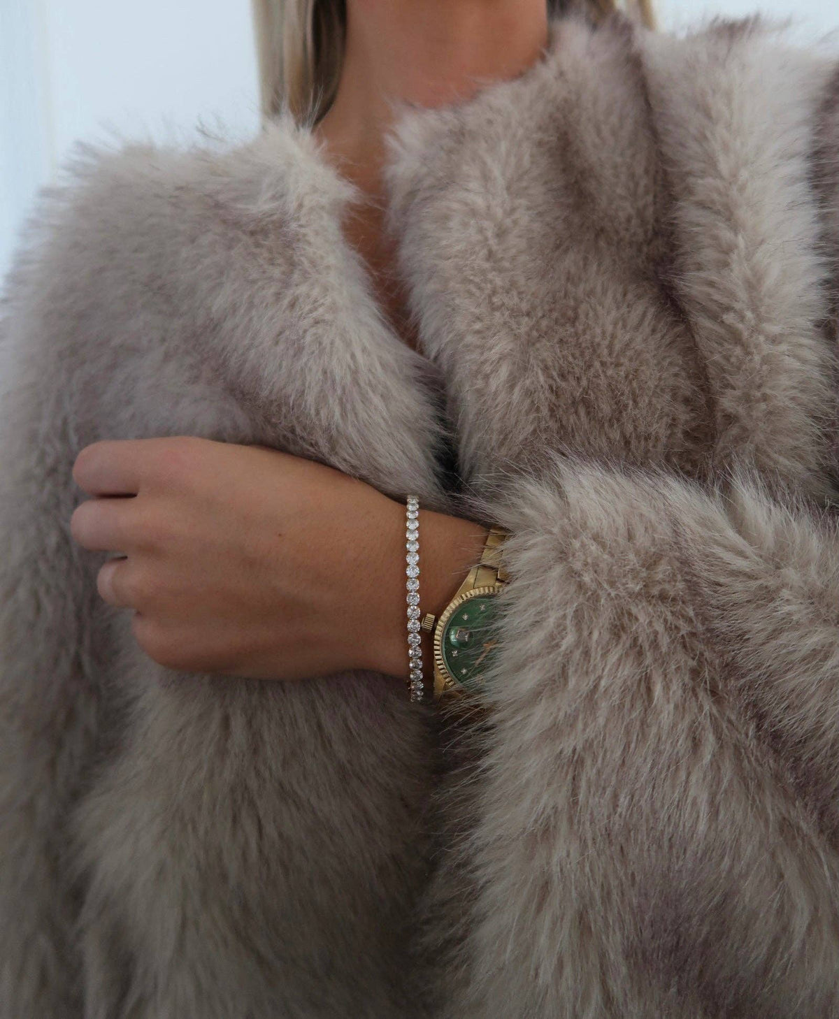 Thick Stretchy Tennis Bracelet