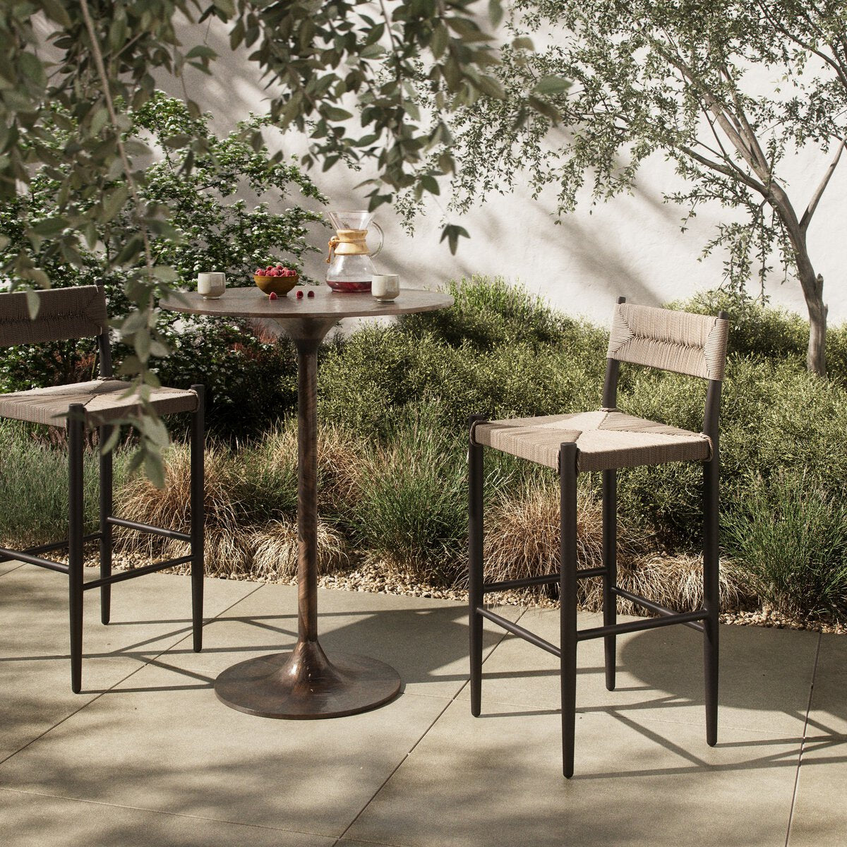 Lomas Outdoor Metal Bar + Counter Stool