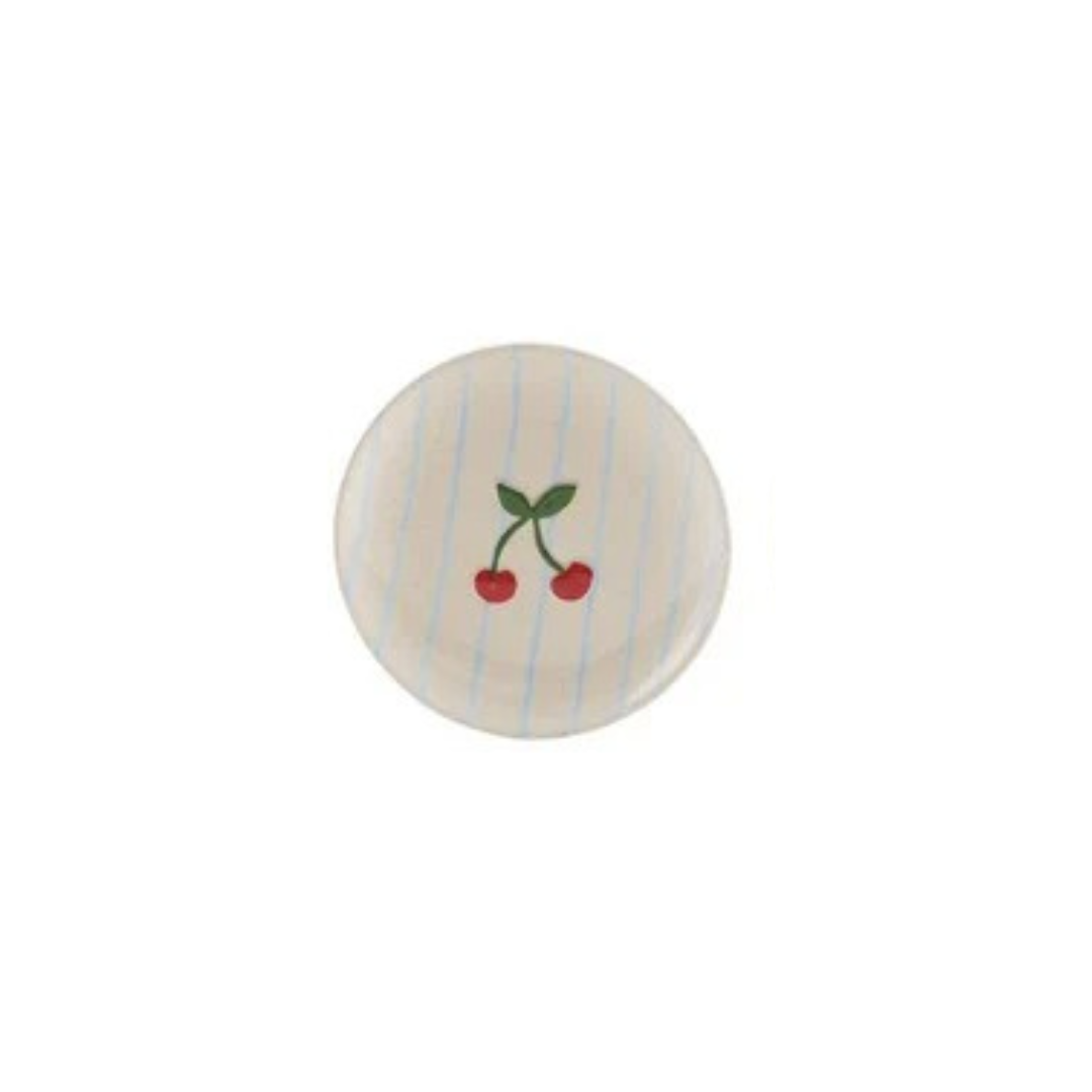 Hand-Painted Cherry Plates