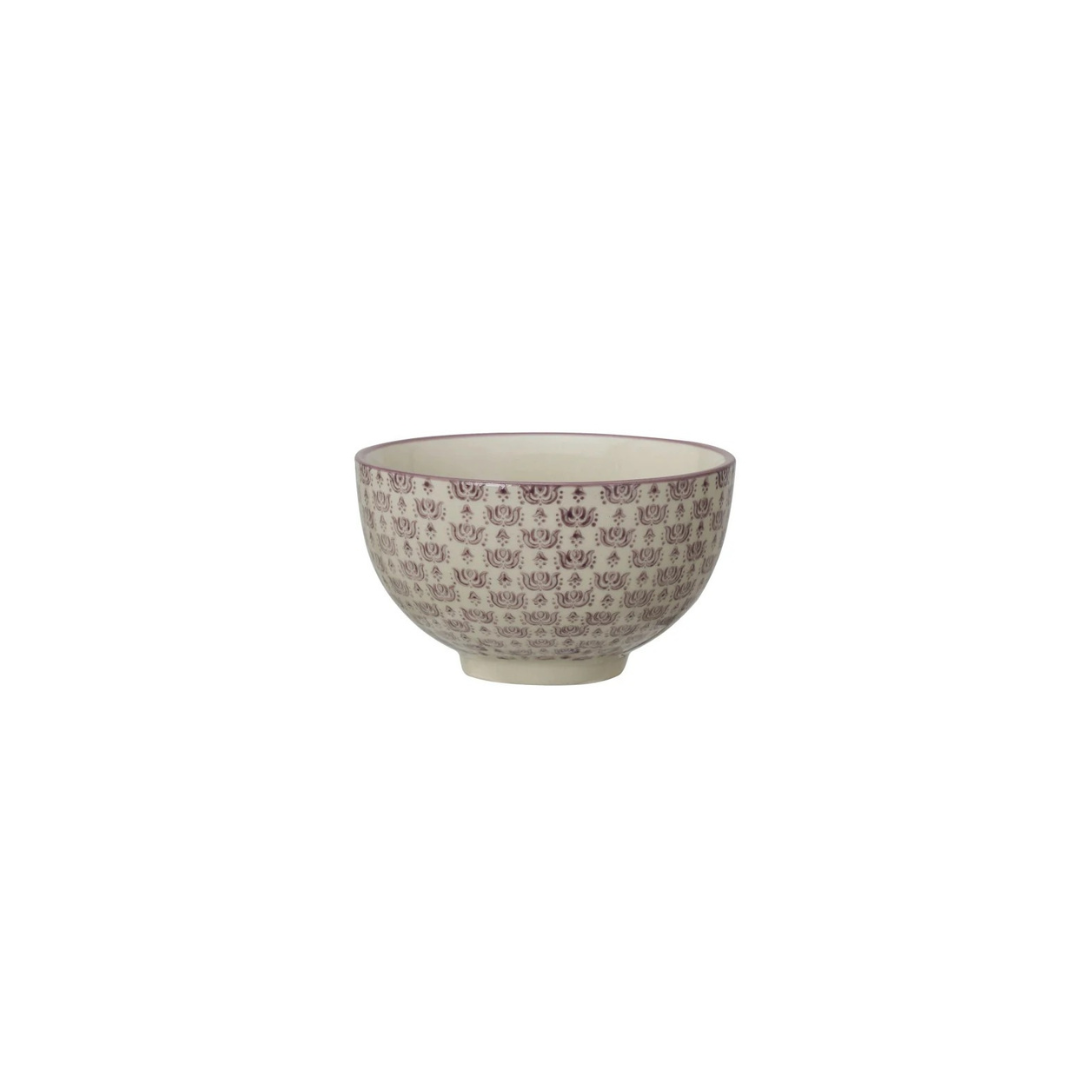 Hand Stamped Stoneware Bowls