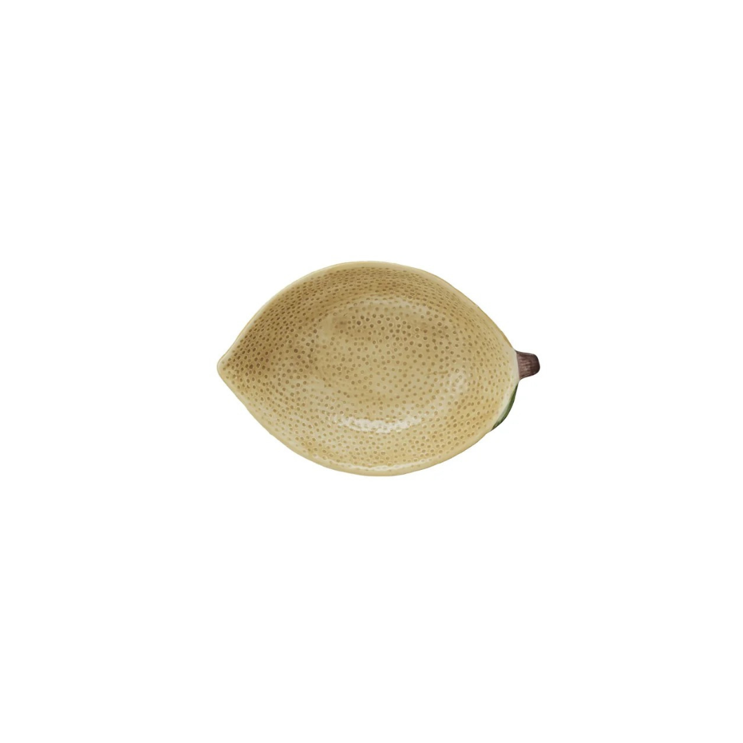 Hand-Painted Stoneware Lemon Shaped Bowls