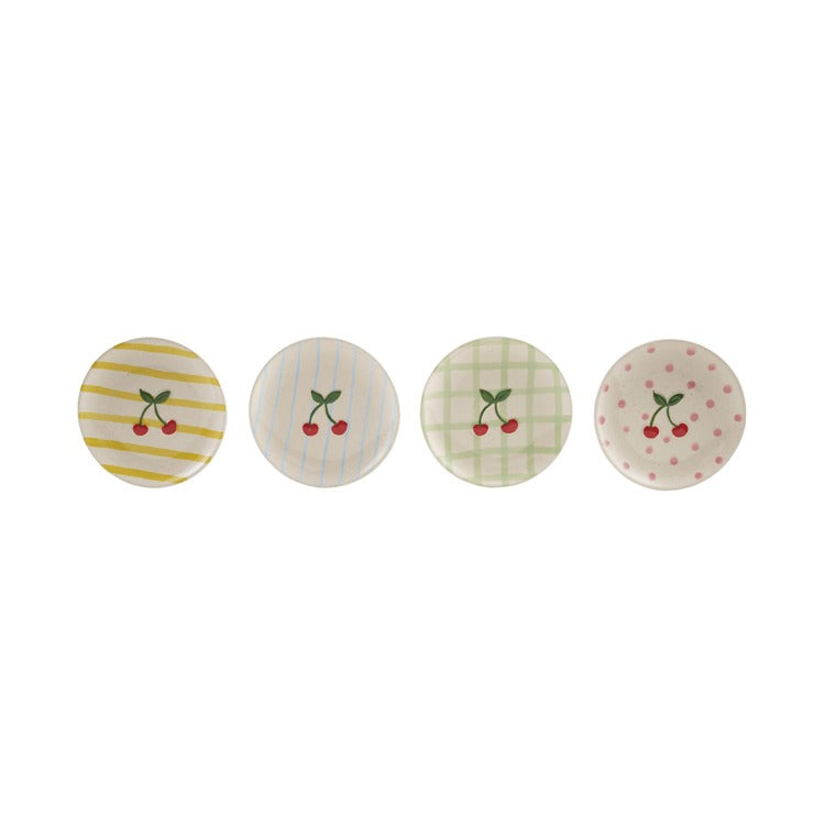 Hand-Painted Cherry Plates