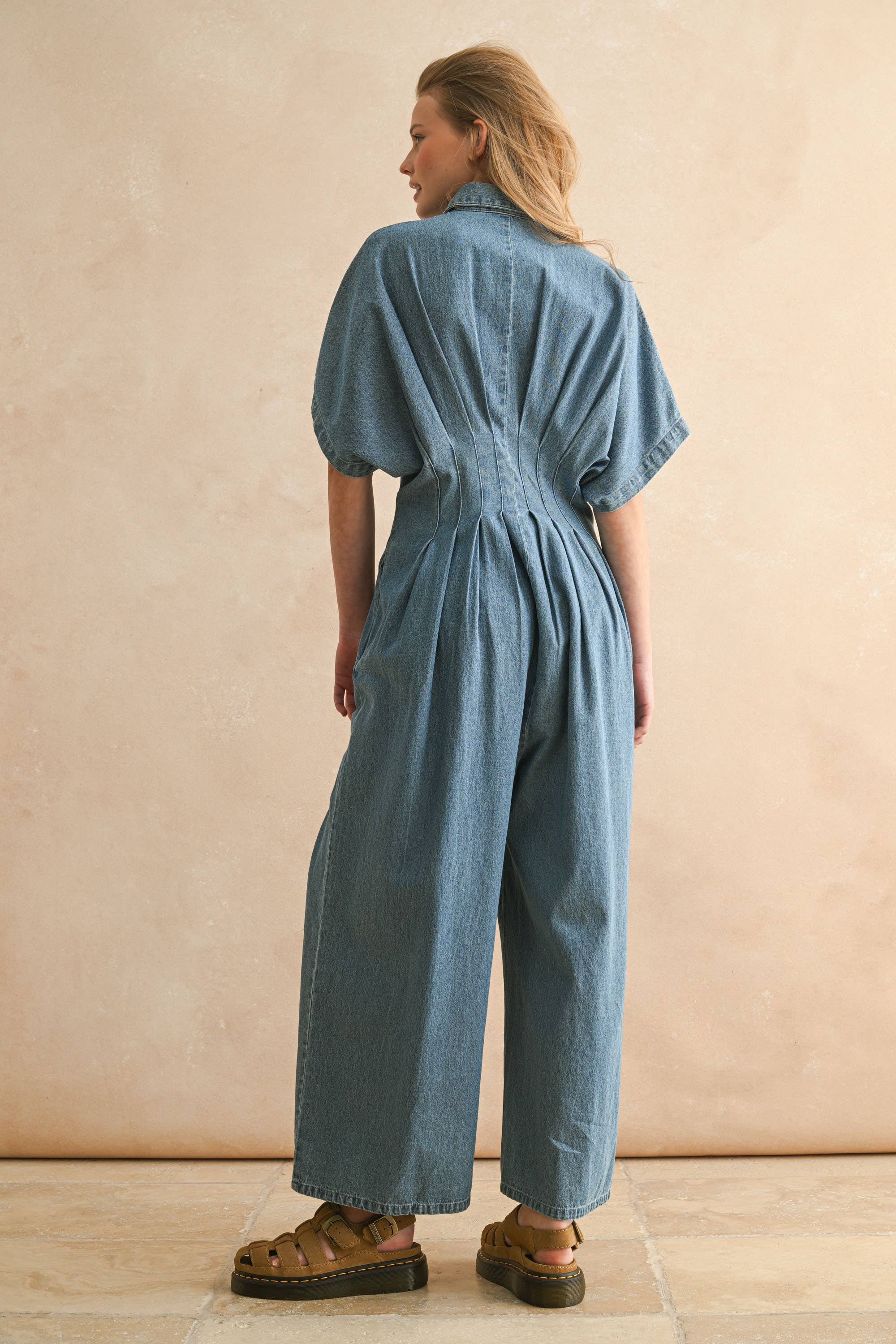 Chambray Denim Jumpsuit