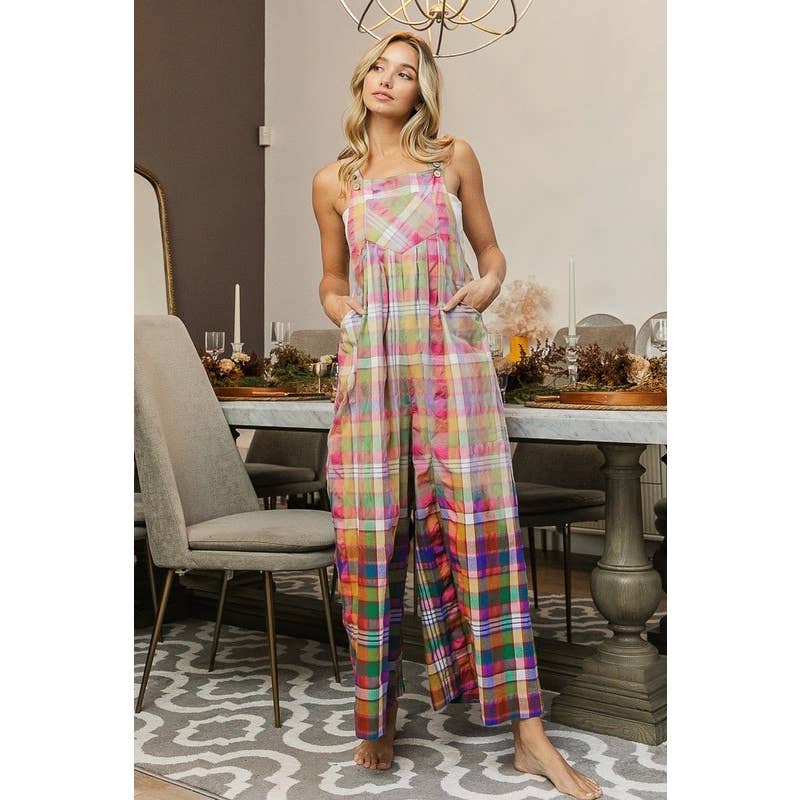 Dip Dye Effect Bleached Vintage Overalls