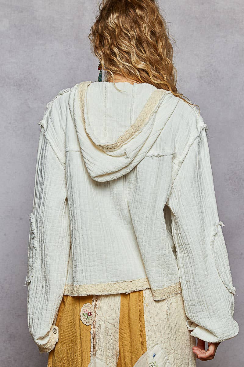 Vintage Wash Gauze Hoodie Jacket