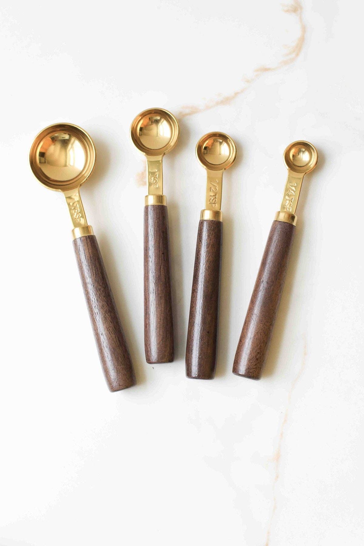 Stainless Steel Walnut Measuring Spoon Set
