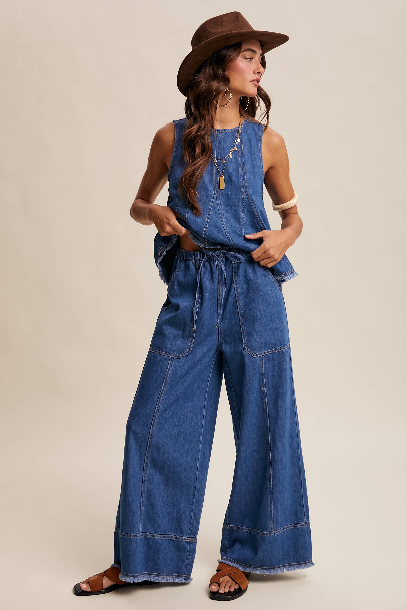 Washed Denim Tank