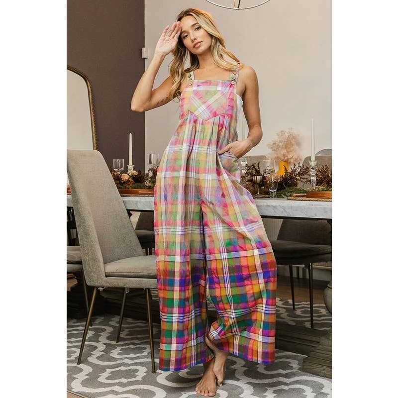 Dip Dye Effect Bleached Vintage Overalls