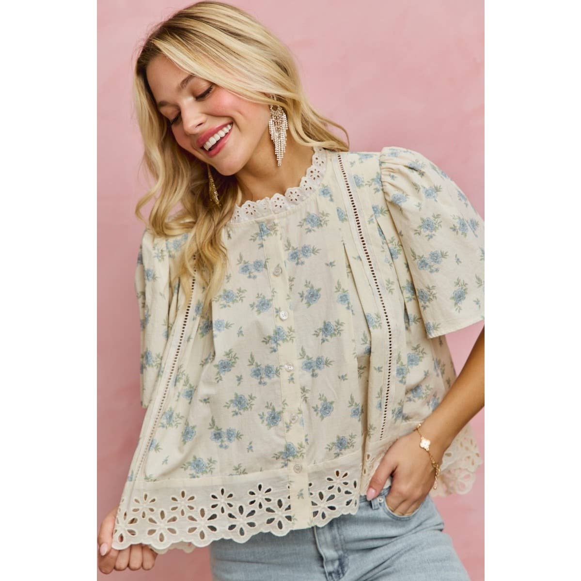 Cosette Lace Trim Top
