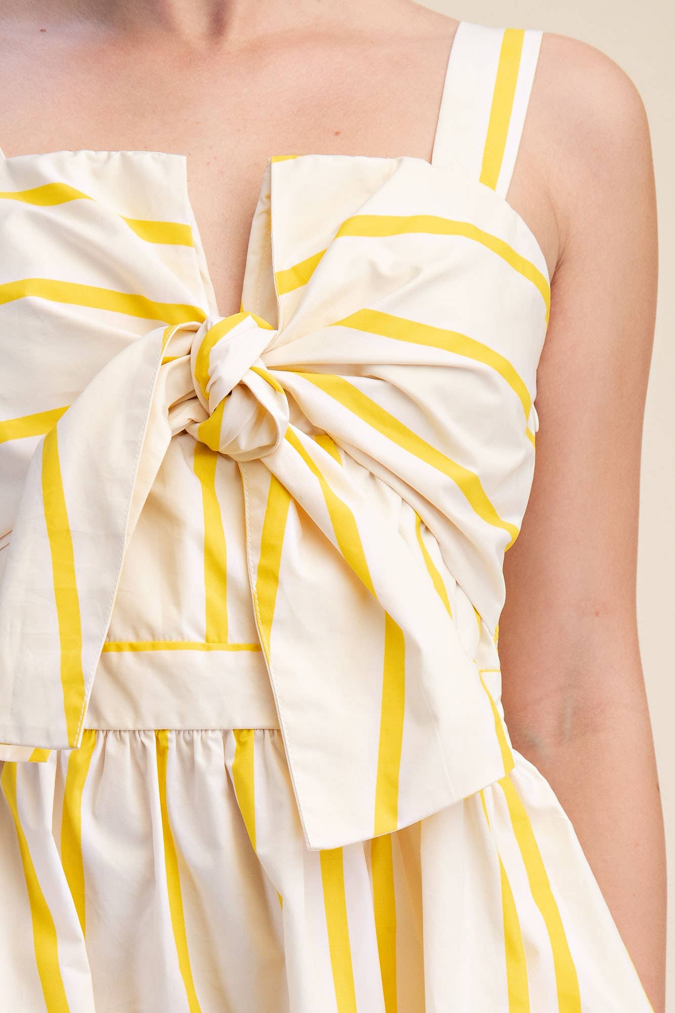 Tie Front Stripe Mini Dress