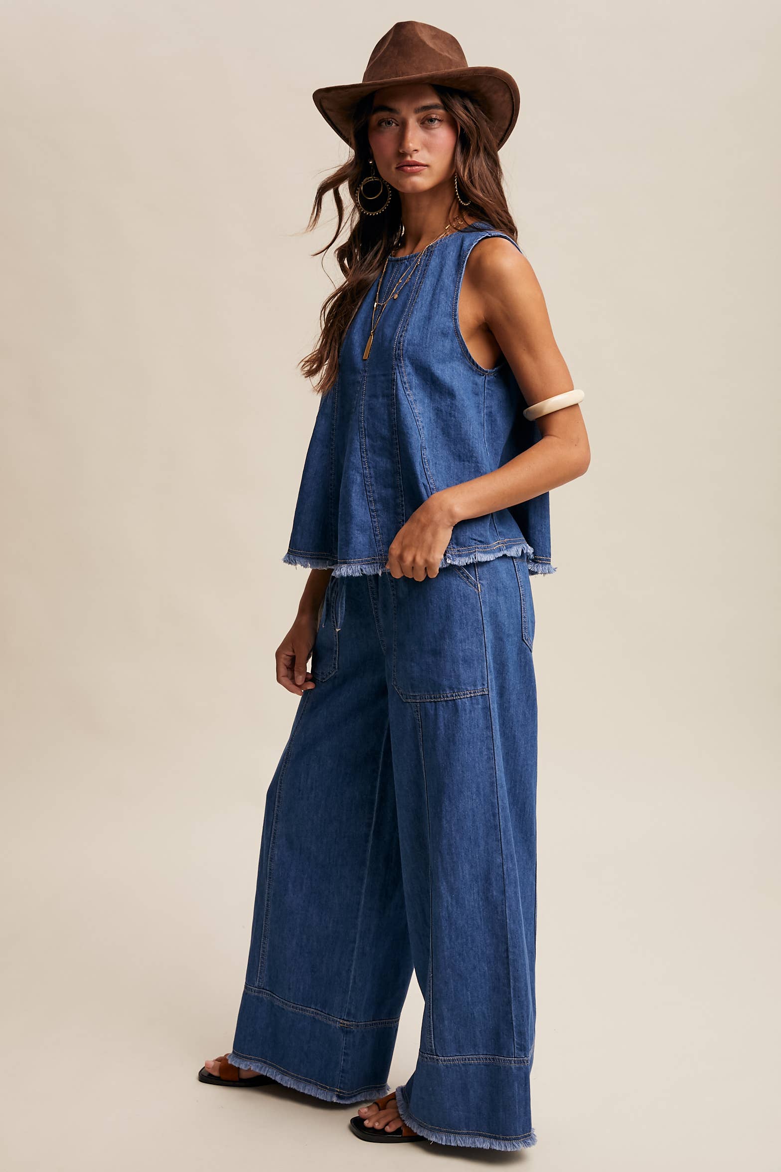 Washed Denim Tank