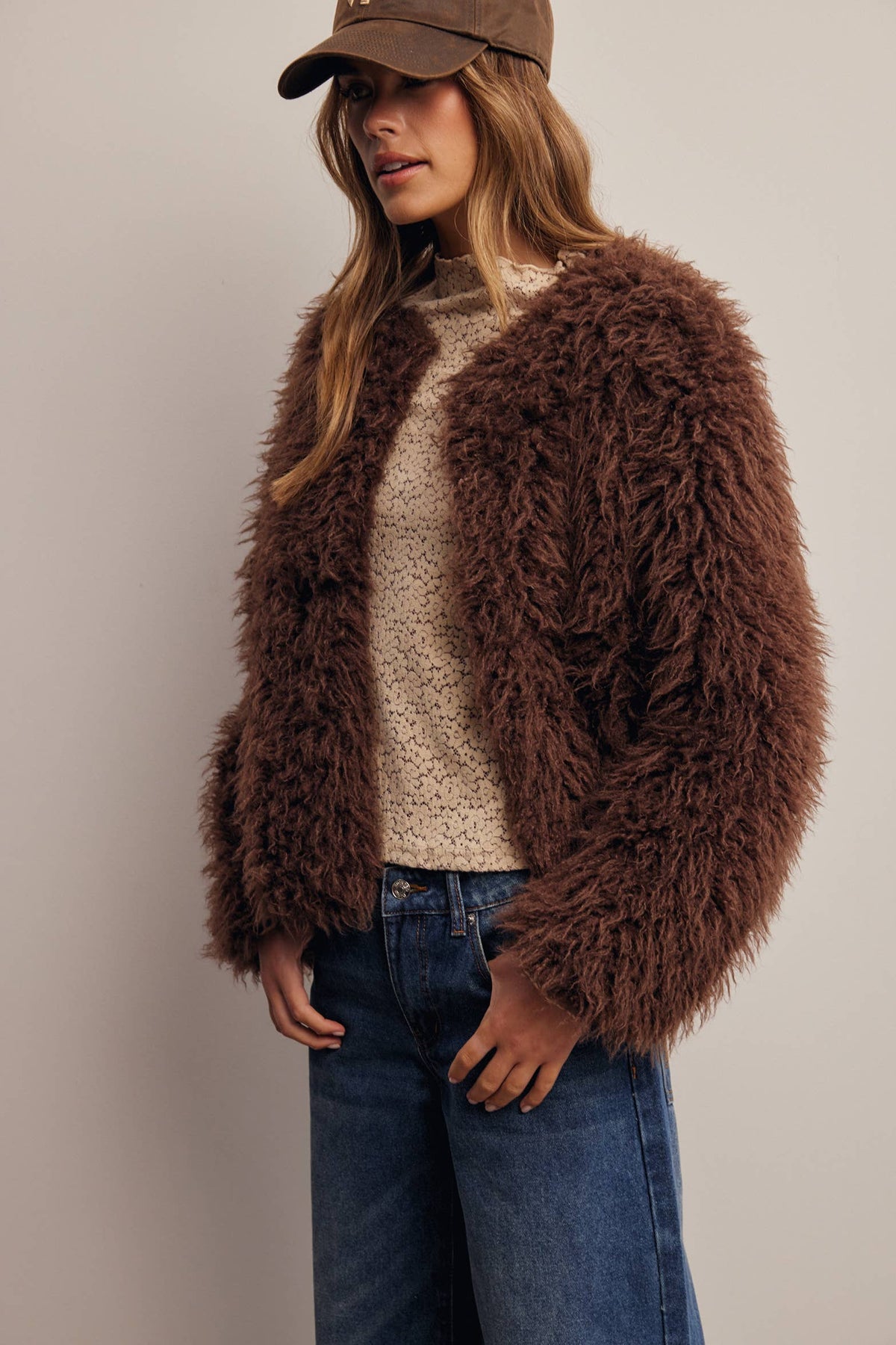 Shaggy Faux Fur Jacket