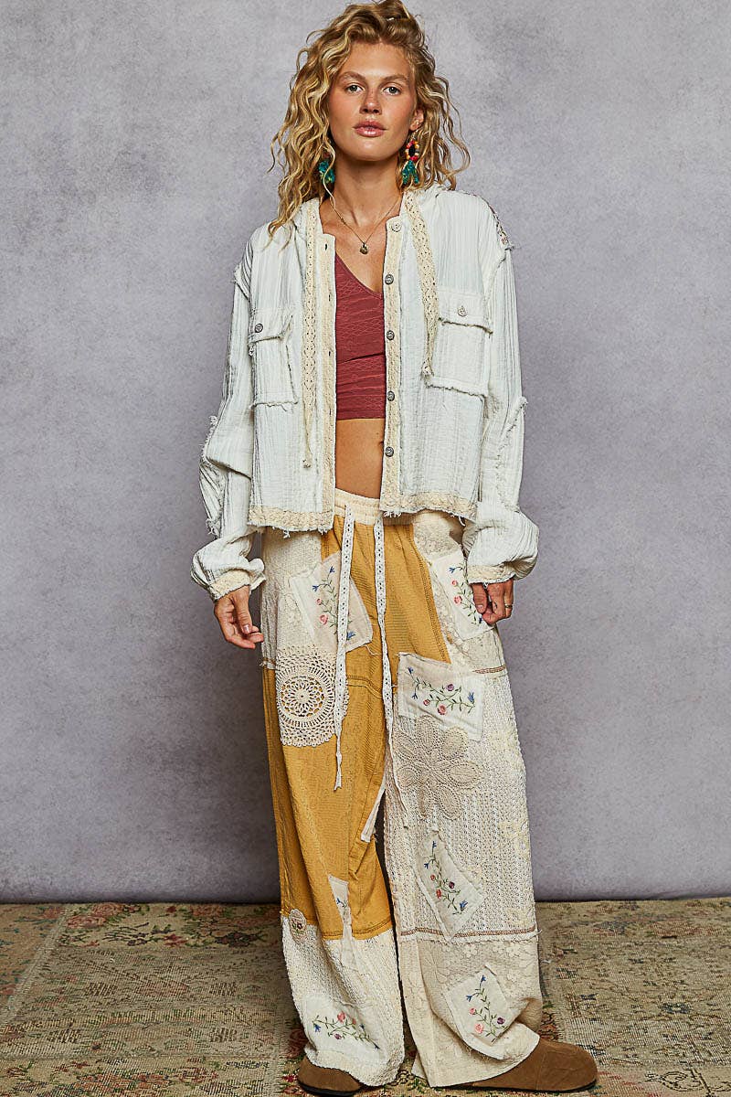 Vintage Wash Gauze Hoodie Jacket