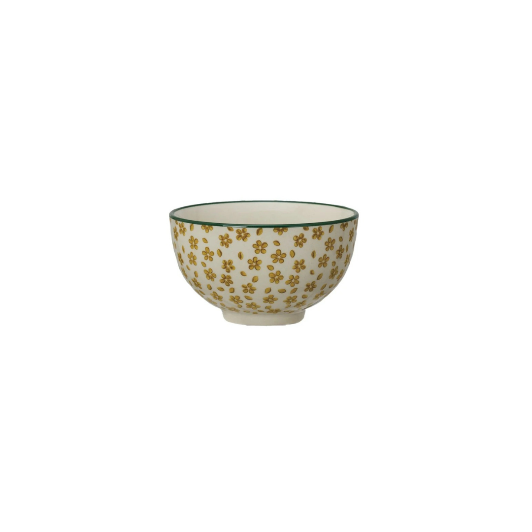 Hand Stamped Stoneware Bowls