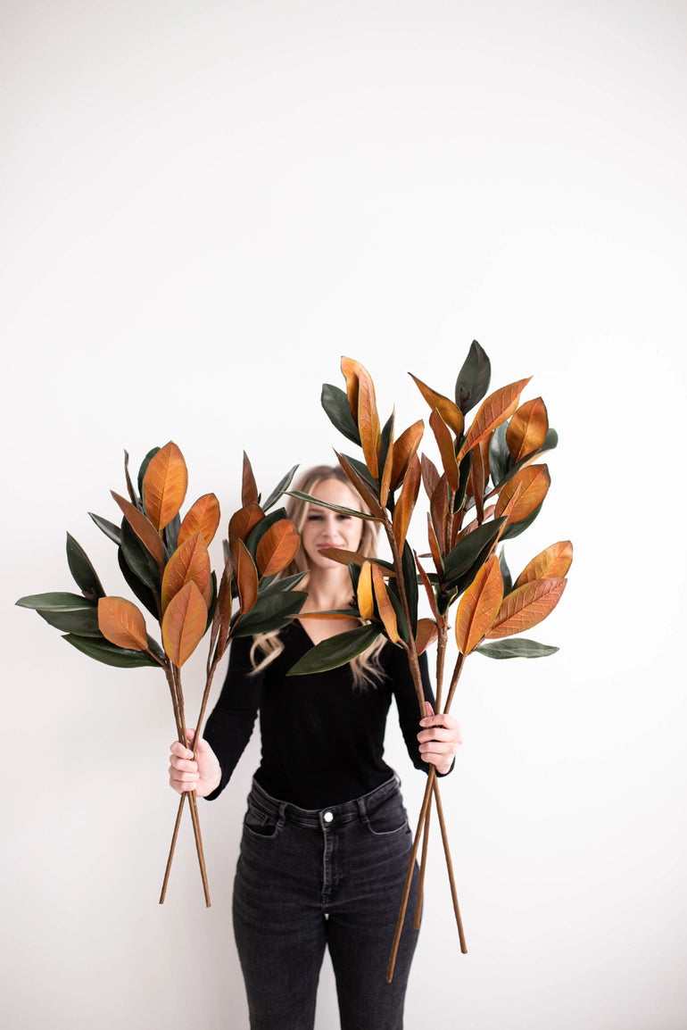 Faux Magnolia Stems