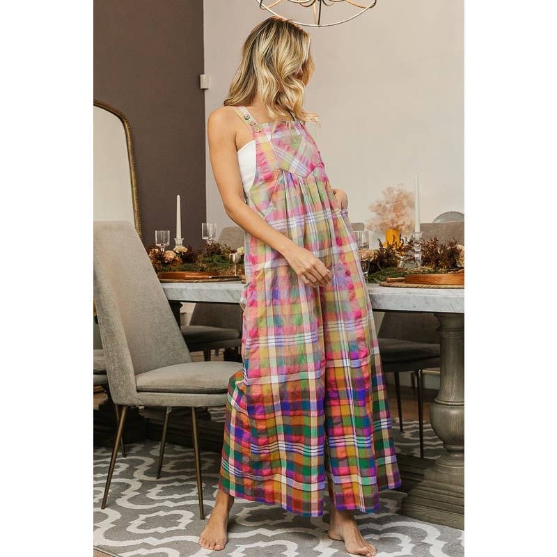 Dip Dye Effect Bleached Vintage Overalls