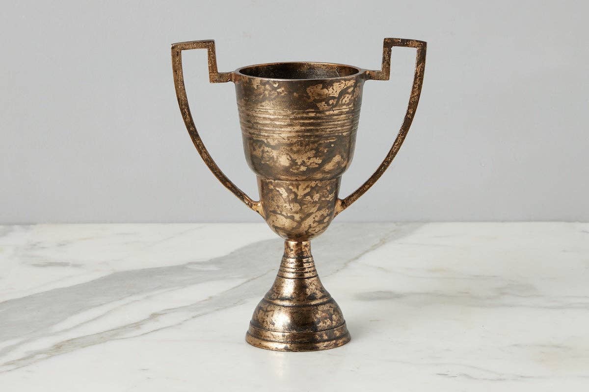 Distressed Gold Vintage Trophy Cup
