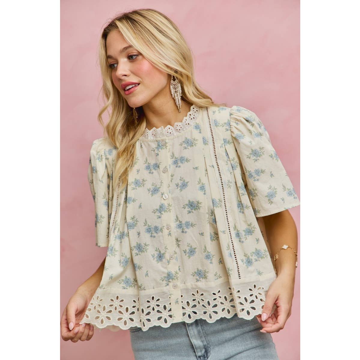 Cosette Lace Trim Top