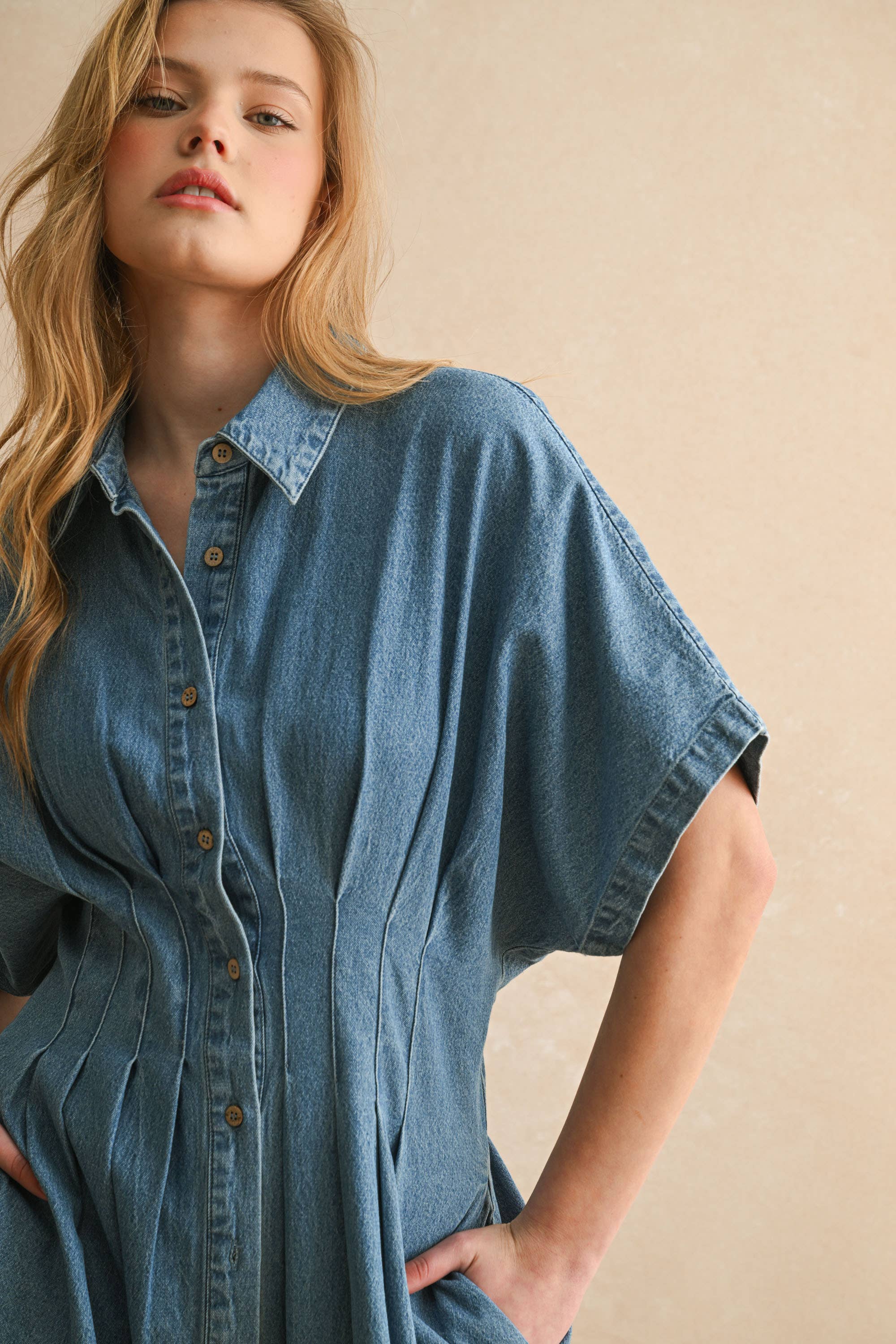 Chambray Denim Jumpsuit