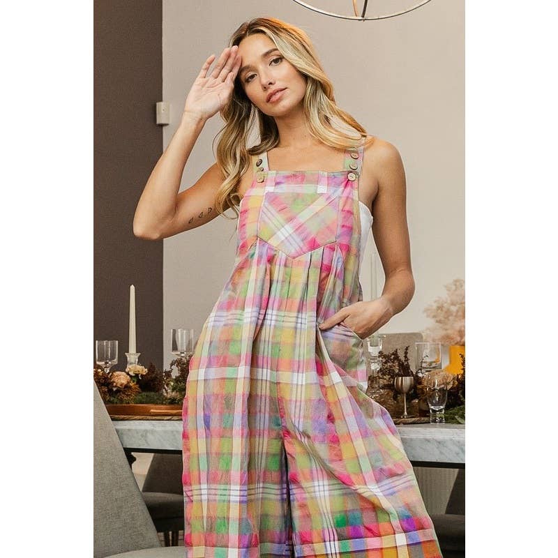 Dip Dye Effect Bleached Vintage Overalls