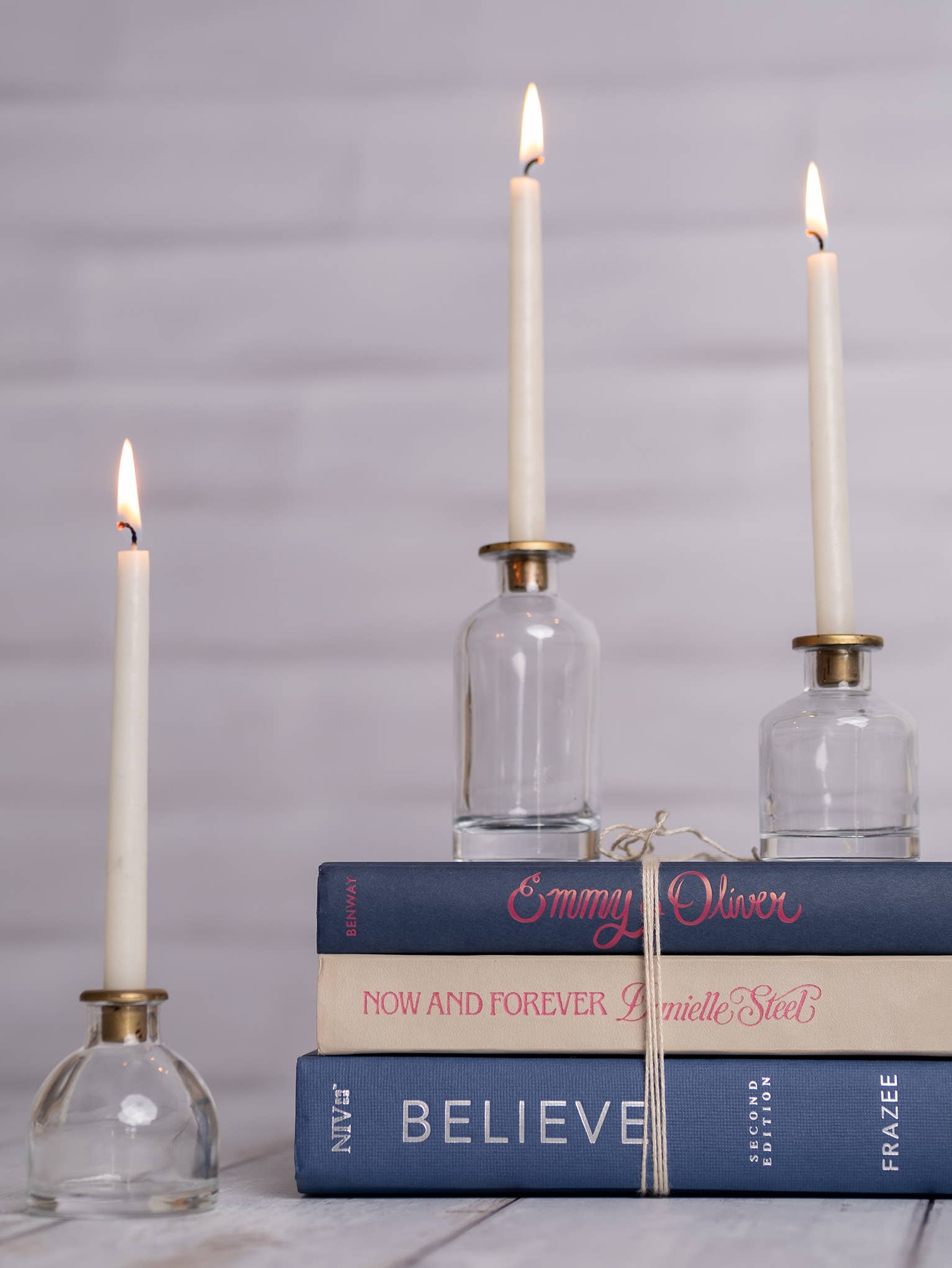 Set of 3 Decorative Books - Blue Tones