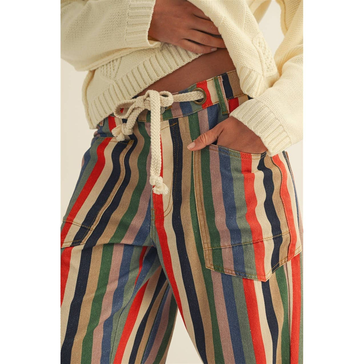 Multi Stripes Relaxed Fit Pants