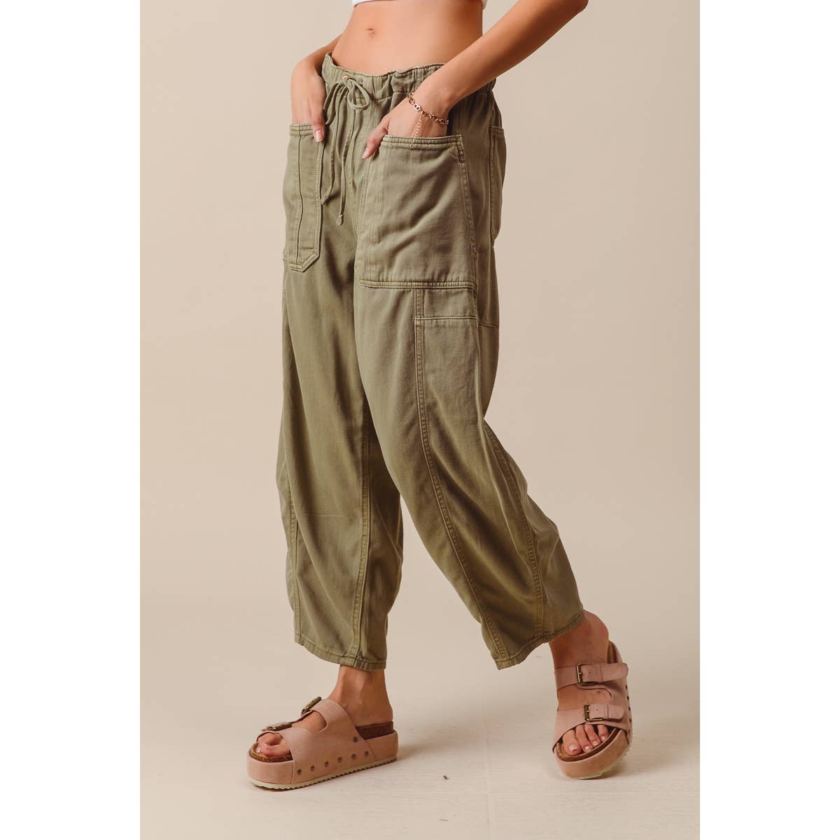 Wide Leg Drawstring Pants