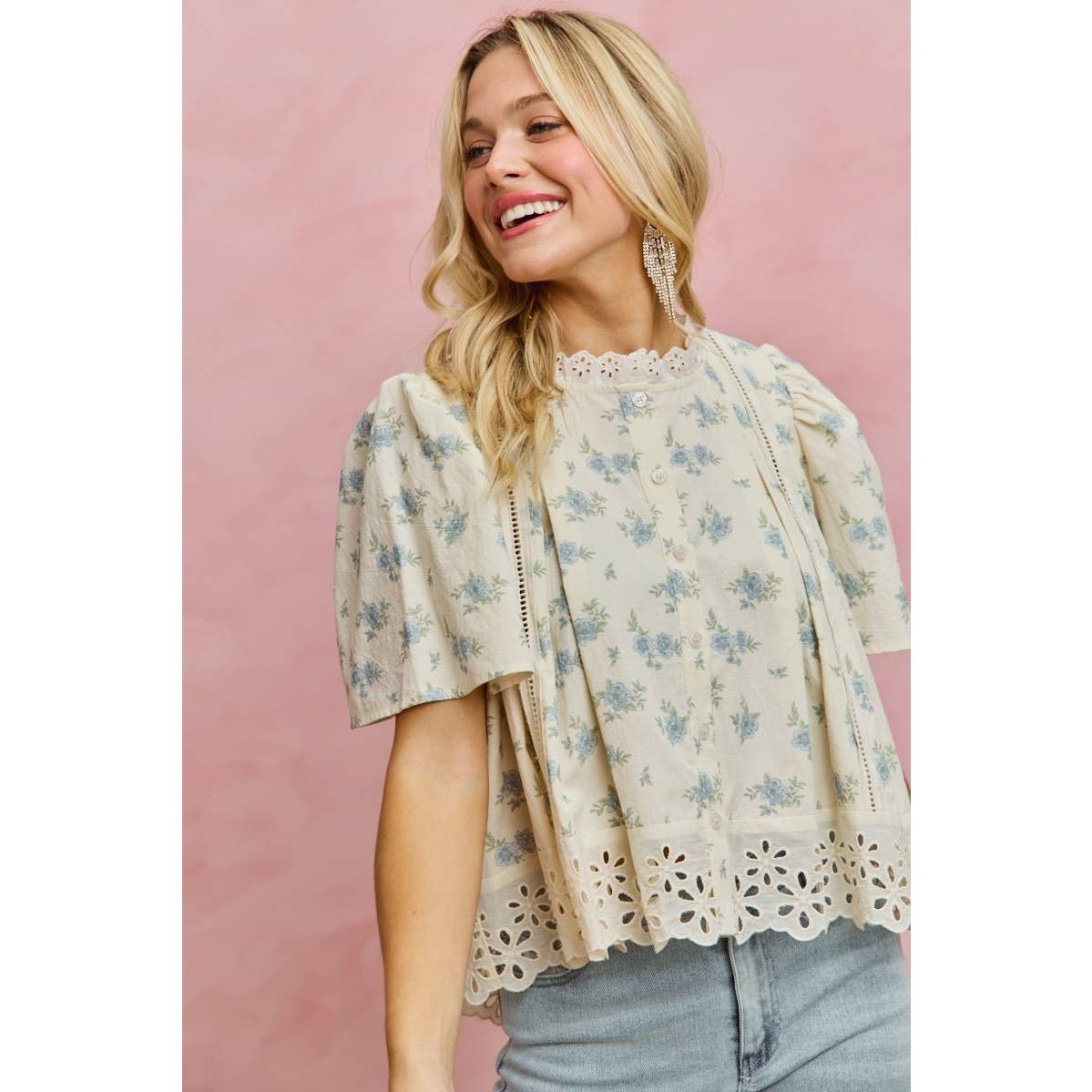 Cosette Lace Trim Top