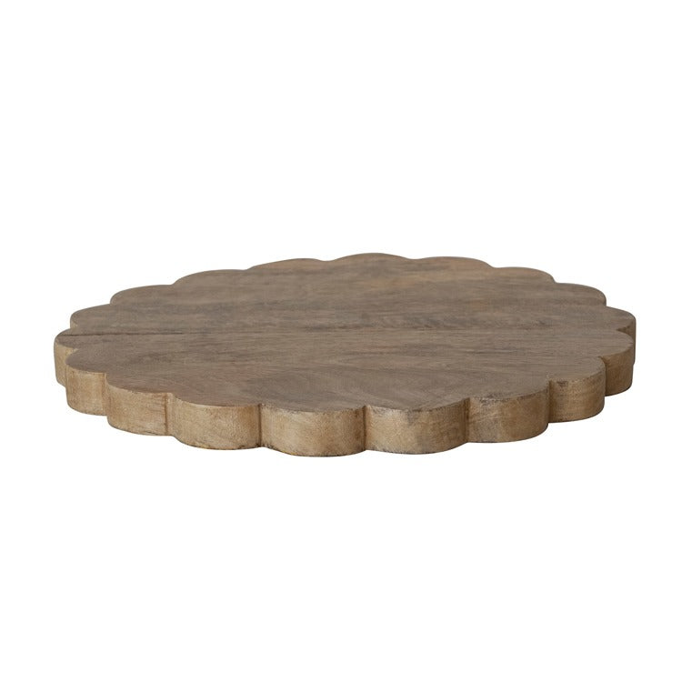 Scalloped Mango Wood Serving Board