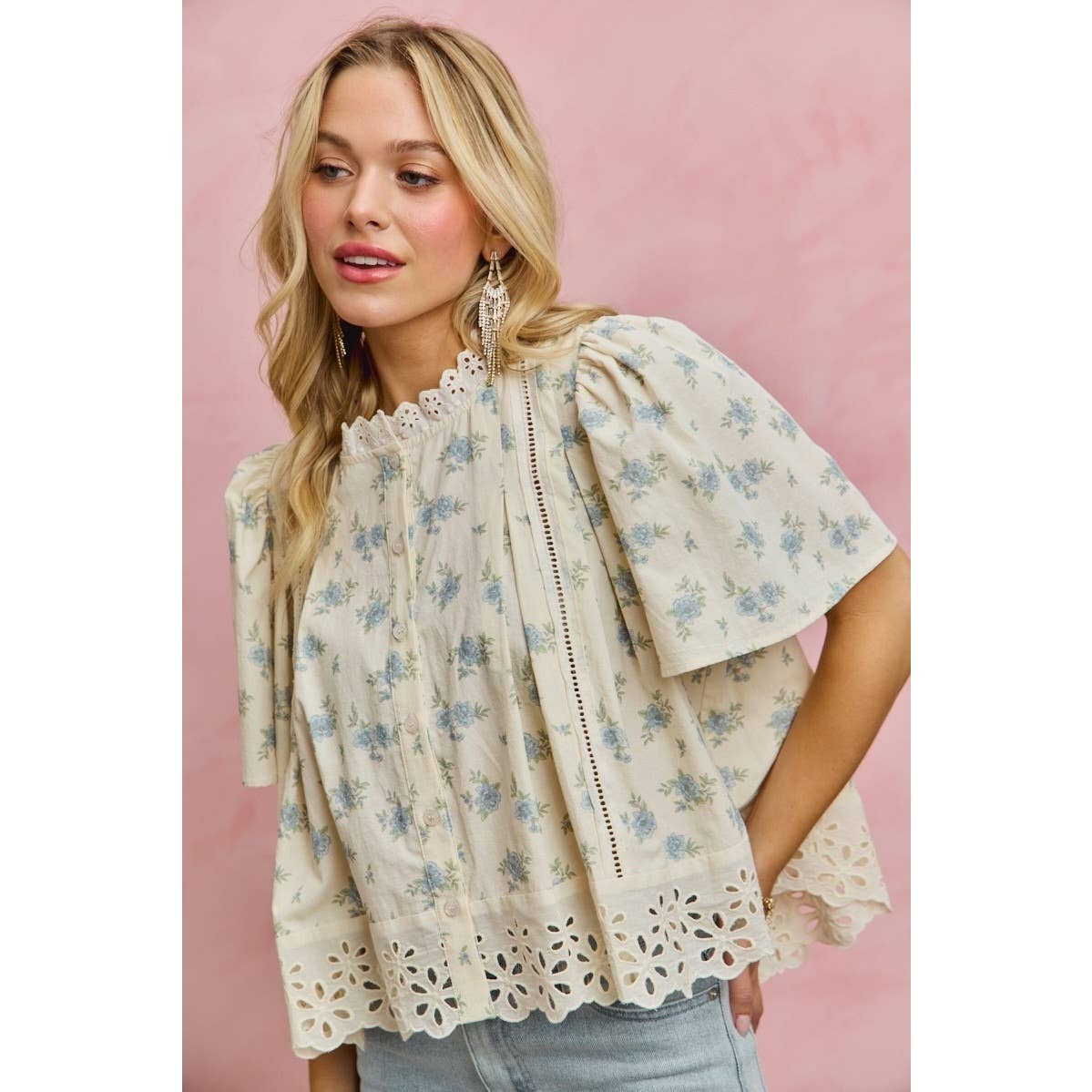 Cosette Lace Trim Top