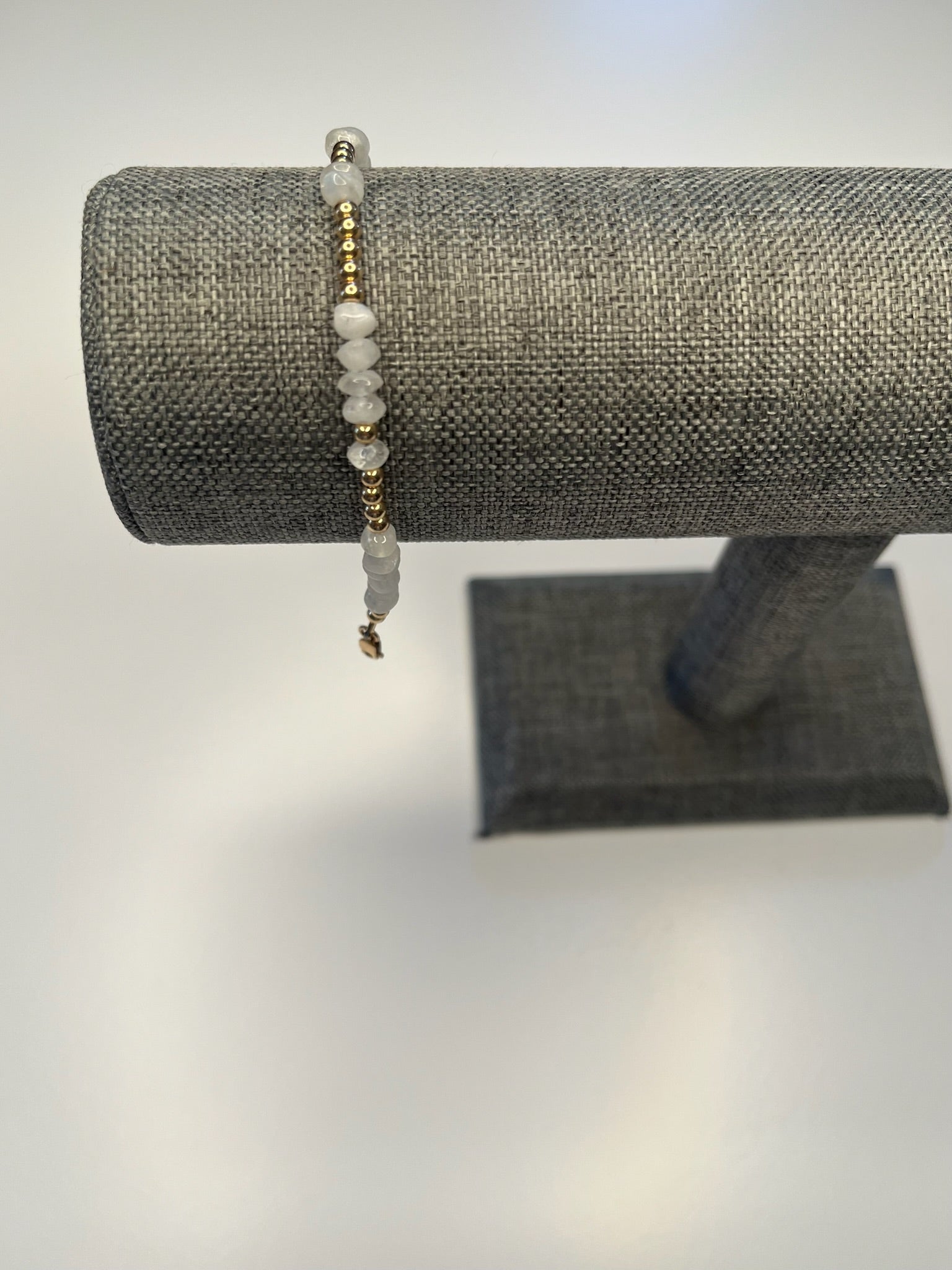 White Moonstone Beads Bracelet