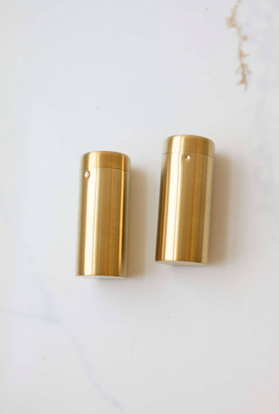 Gold Stainless Steel Salt and Pepper Shakers