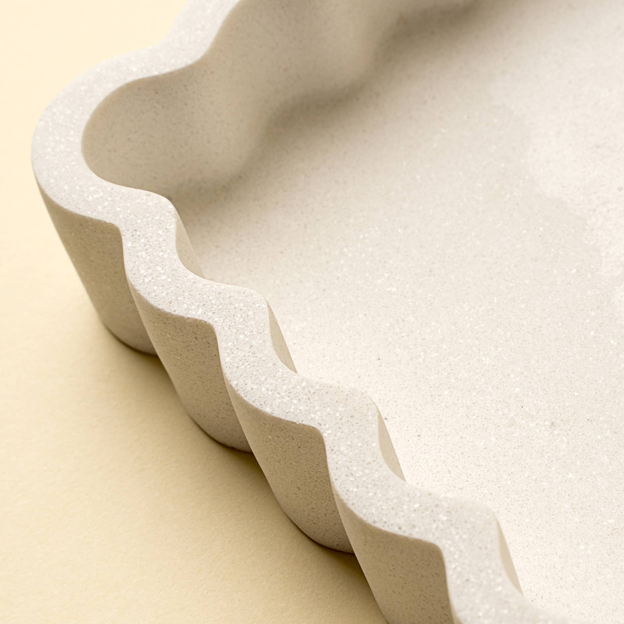 Scalloped Square Jewelry Plate